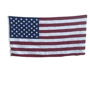 VTG American Flag Cotton Bunting  4' X 9' USA Made By All Seasons Apparel